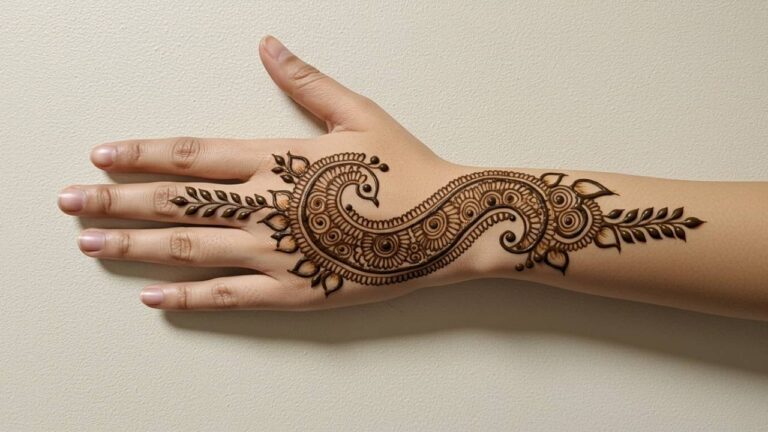 Peacock Plume Elegance.Simple Design