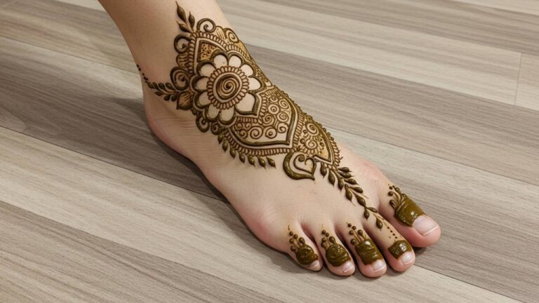Petal Drop Chain Foot Design