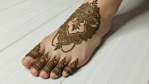 Royal Toe Braid Mehndi Art
