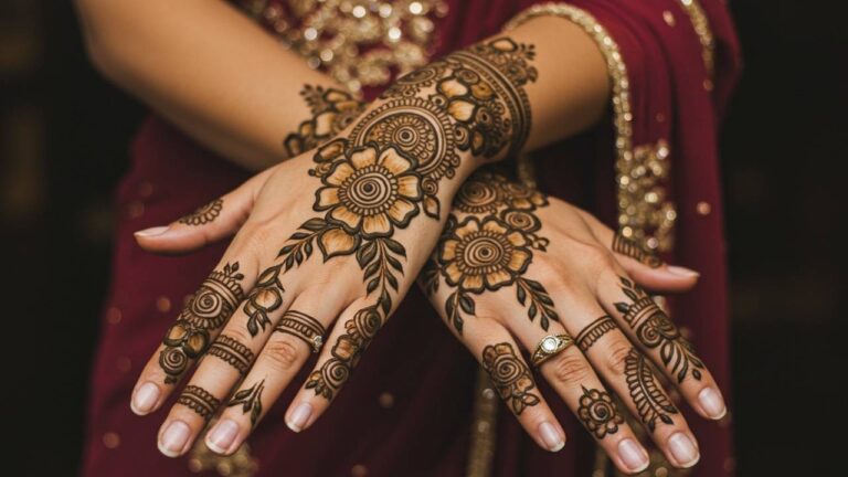 Simple Lines Mehndi Pattern