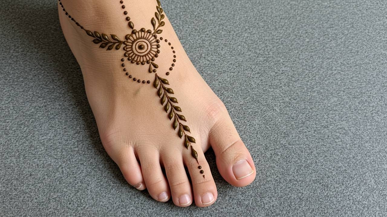Statement Toe Mandala Mehndi