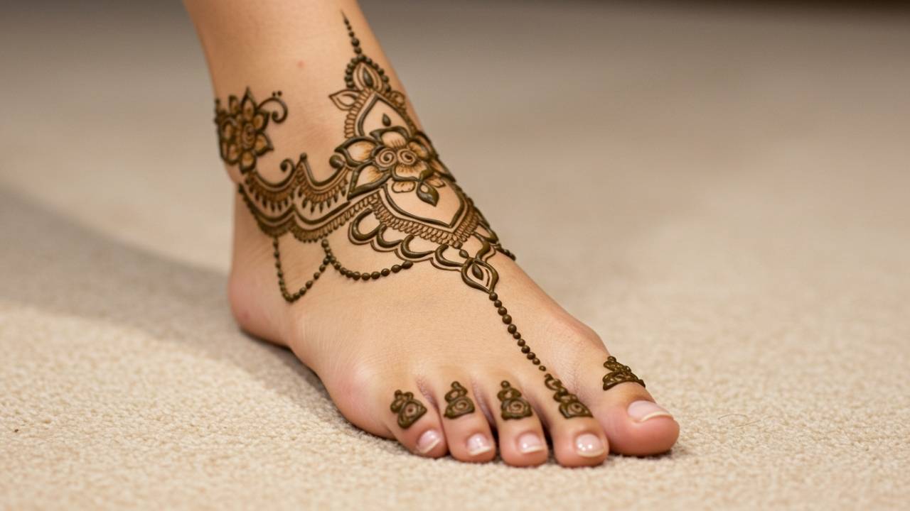 Traditional Net Chain Mehndi