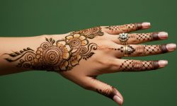 Bold Bloom Mesh Mehndi