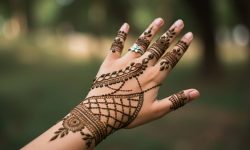 Bold Floral Mandala Chain Design