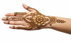 Bold Lotus Crown Mehndi
