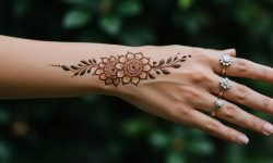 Chandelier Drop Mehndi.Simple Design