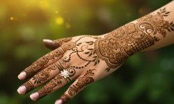 Crescent Petal Fusion Mehndi