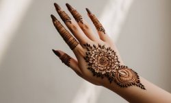 Curved Rose Sweep Mehndi