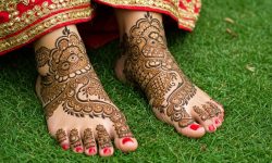 Dome Floral Bridal Feet Mehndi