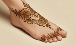 Indo-Western Flower Feet Design