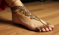 Leafy Border Foot Mehndi