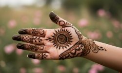 Mehndi Bracelet with Rose Accent