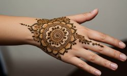Midnight Charm Mehndi.Simple Design