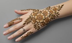Net Lace Bloom Mehndi.Simple Design