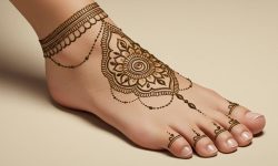 Peacock Feather Foot Mottif