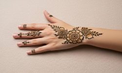 Side Wrist Leafy Panel Art.Simple Design