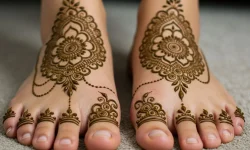 foot mehndi design